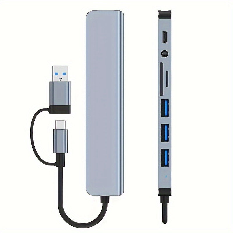 8-Port USB Hub with Dual Connectivity