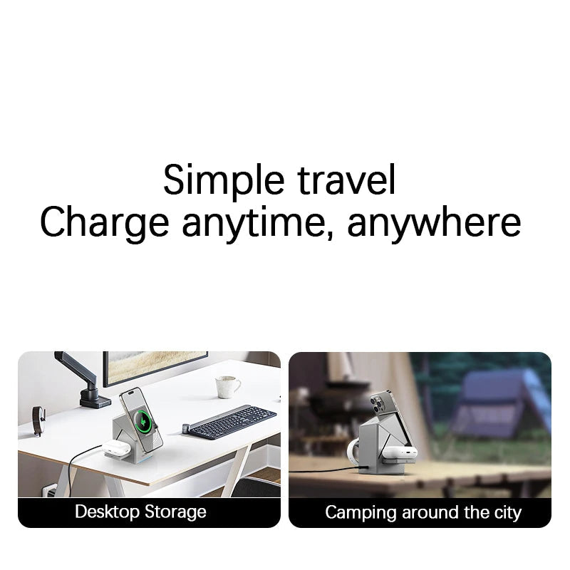 MagCube 3-in-1 Magnetic Wireless Charger