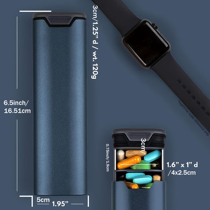 Aluminum Travel-Friendly Pill Organizer